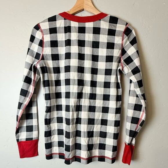 Hanna Andersson Women's Holiday Print Long John Pajamas Buffalo Plaid Medium - Picture 6 of 7